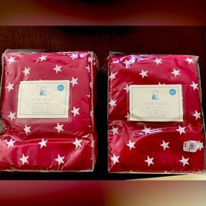 New Pottery Barn Kids Star Print (2 Panels) 96” Curtains